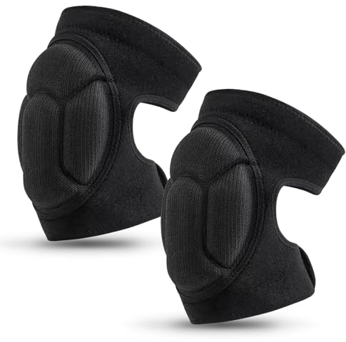 Nizirioo Genouillères, Genouillères De Jardin De Protection, Genouillères Pour Le Travail, Genouillères De Jardin Genouillères Antidérapantes Pour Jardinage, Travaux, Jogging, Vtt (Noir, 1 Paire)