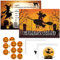 Halloween Einladungskarten Kinder,12 Halloween Party Einladungen mit Umschlägen Halloween Aufklebern,Halloween Einladungskarten,Kürbis Hexe Schloss Spooky Thema Einladungskarte für Grusel Party (A)