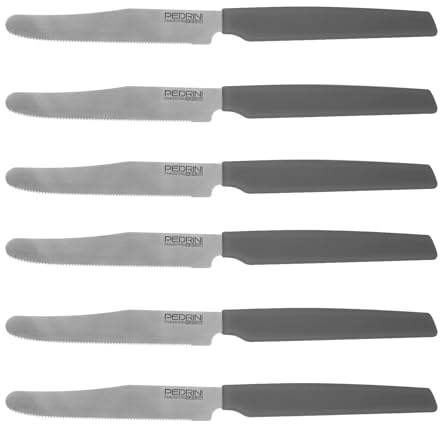 Pedrini Coltelli da Tavola, serie Active Acciaio Inossidabile, 6 coltelli