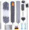Lutranstra 8-Teiliger Staubwedel Teleskop, Staubwedel Lang Ausziehbar 25-256 cm, Staubwischer,Staubwedel Waschbar, StaubfäNger FüR Fenster, Decken Und Deckenventilatoren