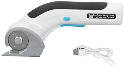 ZAWELIYO Electric Scissors, Cordless Rechargeable Fabric Cutter with Safety Lock Cutting Tool for Blanket Carpet Curtain Leather Cardboard