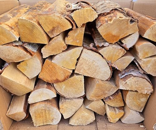 Tronchi da ardere di alta qualità essiccati a lunga durata e grossi 30 kg, per bruciatori a legna, stufe, caminetti e fuochi domestici, tronchi di legno duro caldi e a lunga combustione, legna da