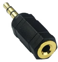 JZK Conector adaptador de 3,5 mm a 2,5 mm, hembra de 3,5 mm a enchufe macho de 2,5 mm, adaptador estéreo estándar para auriculares, adaptador convertidor extensor estéreo