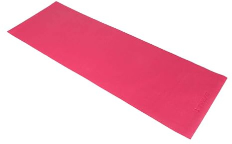TREXO Tapis de gymnastique de 3 mm d'épaisseur en noir, dimensions : 173 x 61 cm avec surface antidérapante en PVC, n'absorbe pas la transpiration ni la saleté - Très léger - Idéal pour le yoga (noir