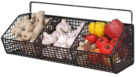 Kustimantu Cestas De Verduras Para La Cocina 3 Compartimentos Cesta De Almacenamiento De Patatas