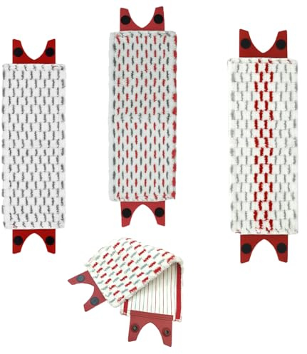 fKiZanthene Flacher Wischmoppkopf Ersatz für Vileda 1-2 Sprühmopp, Faserpads, für effiziente, tiefe Reinigung, maschinenwaschbar, 3 Stück