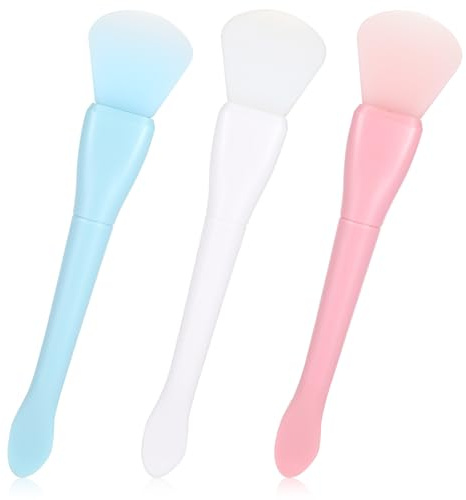 3 PCS Silicone Face Mask Brush Applicator Dual-Head Face Mask Spatula Brush Skincare Applicator for Facial Mud, Clay, Body Lotion