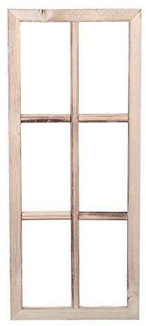UNUS Deko Fenster aus Holz, Fensterrahmen im Vintage Design, Bilderrahmen rechteckig 76 x 32 x 2 cm