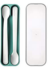 Mepal – Fütterlöffel Mio – Babylöffel – Kleinkind Fütterlöffel – Baby Besteck – Spülmaschinengeeignet – BPA frei – 2er Besteck Set – Deep turquoise