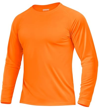 TACVASEN Men's UV Protection UPF 50+ Long Sleeve T-Shirt Casual Outdoor Hiking Walking Shirt