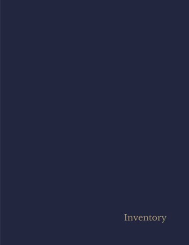 Inventory Tracking Book: Small Business Inventory Tracker 8.5x11