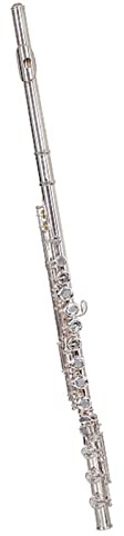 Flöteninstrument 17-Tasten Gebogene Öffnung Exquisiter Geprägter Silberner Röhrenkörper C-Ton-Flöte Plus E-Taste Und B-Schwanz Professionelles Querflöten