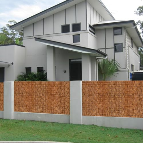 YYDPSHH Schilfrohrzaun Schilfrohrmatte 180x300 90x600 160x500 130x150 120x250cm Balkon Sichtschutz Bambus Mit 100 Reißverschlüssen, Natürliches Bambuszaunrollen ​Für Garten, Hausbar, Hofdekoration