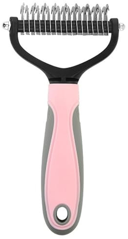 Cat and dog comb Pet hair removal comb, double-sided stainless steel, pet knotting comb,undercoat rake dog，dog brushes for shedding