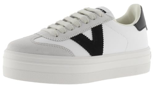 victoria Zapatillas Barcelona Ciclista Efecto Piel & Plataforma & Piezas Color & Serraje 1092173 para Mujer Negro 40