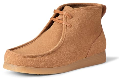Amazon Essentials Chukka - Botas con puntera tipo mocasín, ante sintético, color marrón, talla 40