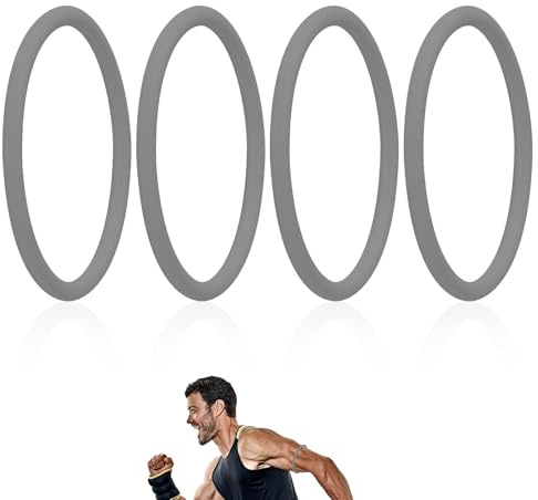 Lyreh 4 uds Correa de Soporte para el Tendón Rotuliano, Silicona Banda Rotuliana Estabilizadora Rodillera Rotuliana para Running Baloncesto Senderismo Fútbol Saltos Deportes (Gris)