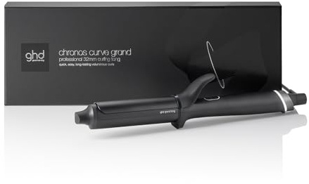 ghd Chronos Curve Grand Tong Arricciacapelli Professionale in Nero - Per Ricci Voluminosi che Durano a Lungo - Ideale per Capelli Medi e Lunghi (Presa EU)