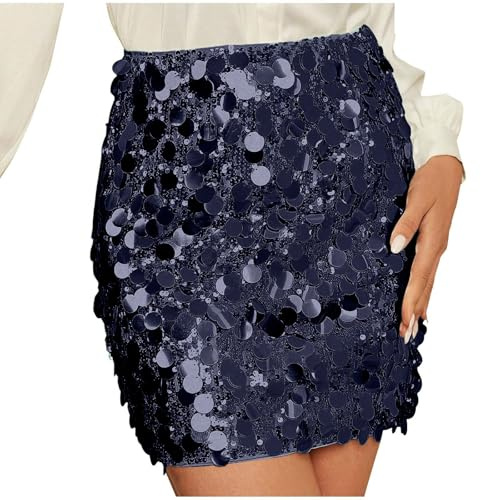 Faldas De Carnaval Minifaldas Ajustadas Falda para Mujer Falda Ceremonia Lentejuelas Faldas Rave Corta Dress Vintage Campana Dresses Party para Fiestas Marina M