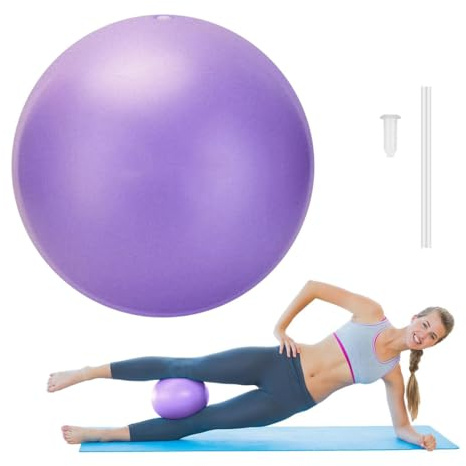HAPZUR Ballon Pilates 25 cm | Swiss Ball de Gymnastique & Yoga | Anti-éclatement & Antidérapant | Pour Fitness, Équilibre, Abdominaux, Rééducation
