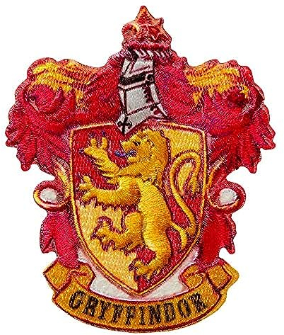 Mono Quick - Harry Potter Hogwarts Applikationen, Bügelbild Aufkleber Patch, Gryffindor Slytherin Hufflepuff Ravenclaw (18068 - Gryffindor)