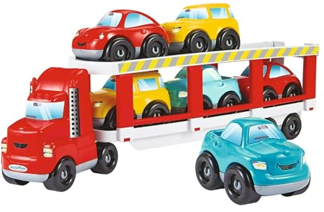 Jouets Écoiffier - 3289 - Transport Porte Camion Abrick + 6 Voitures - Dès 18 Mois - Fabriqué en France