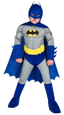 Kostüm für Kinder Batman Muscle - Faschingskostüm für Karneval, Halloween & Kostümparty - Kinderkostüm für Mädchen & Jungen - Alter 4-6 Jahre