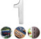 House Number, TopE 4 Inch Large Size Silver Waterproof Self Adhesive 3D Number Stickers for House Room Door Mailbox Outdoor Indoor Use (No.1)