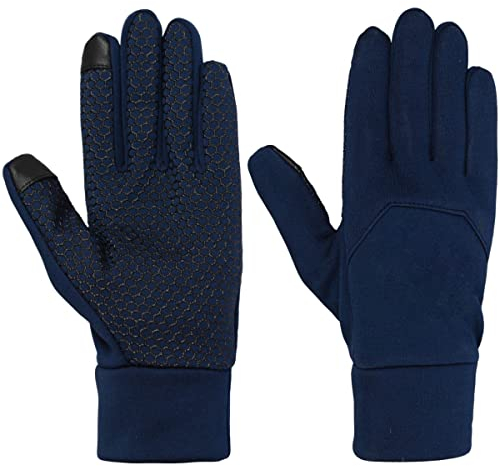 RL24 - Winter Reithandschuhe für Damen Wien | warme Winterhandschuhe zum Reiten | wasserabweisend & mit Grip | gefütterte Handschuhe in Dunkelblau | Reitbekleidung in Größe S
