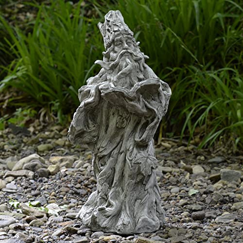 ONEFOLD - Wizard Stone Garden Statue | Stone Garden Ornament Ornaments | Realistic Design | Outdoor Sculpture 18 KG