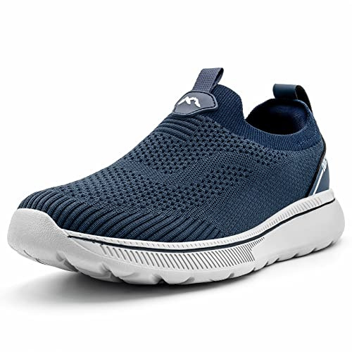 ODCKOI Herr mesh slip-on träningsskor, mycket elastisk mjuk sula, lätta sneakers, vardagliga andningsbara promenadskor, atletiska sneakers