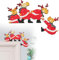 AKSXU Divertidas decoraciones navideñas decoración para el hogar puerta niñera marco de madera decoración de esquina para espejo armario silla cajón muebles (Milu Deer)