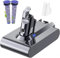 V6 6.0Ah Ersatzakku für Dyson V6 Akku Kompatibel mit DC62 DC58 DC59 DC61 DC62 Animal DC72 DC74 SV03 SV04 SV05 SV06 SV07 SV09 967810-23 967810 Handstaubsauger +2Pcs Filter