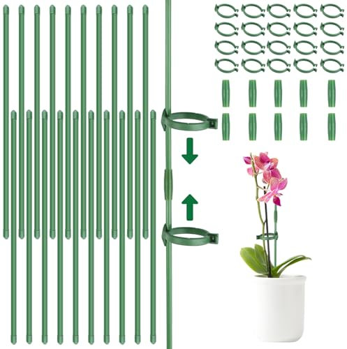 Elsrantor 90 PCS Tuteur Plante Interieur, Support Plante Grimpante Tuteur Plante, Tuteur Plante Exterieur, Réglables Tuteur Orchidée, Treillis pour Plantes Grimpantes, pour Fixation de Orchidées