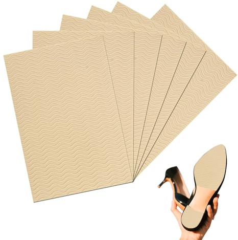 6 unidades de suela antideslizante, suela antideslizante, cortable, base de goma autoadhesiva, almohadillas antideslizantes para zapatos, suelas blandas, protectores de suela de zapatos, reparación de