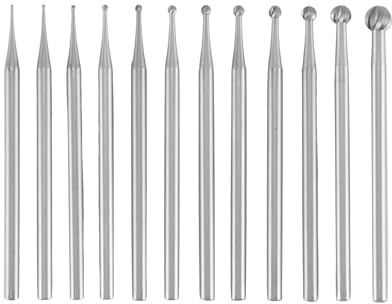 Bortivier 12-Teiliges Fräserset mit Runden Kugeln - Fräser für Schmuckherstellung mit 3/32-Schaft, Runde Gravierbits in Kugelform