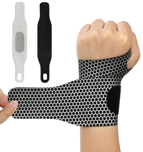 AOOWU Bandages de Poignet, 2PCS Orthèse élastique de Poignet, Ultra Fin Respirant, Protege Poignet Attelle de poignet à gaine tendineuse ultra fine, Pour l'Arthrite, Tendinite Canal Carpien et Entorse