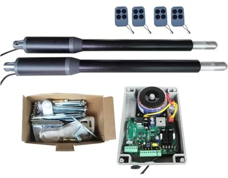CFWWSAQ Motor Puerta Corredera Actuador Lineal, Engranaje helicoidal, pistones, abridor de Puerta eléctrico, 24V, AC220V, 110V, abridor automático de Puerta oscilante(Kit 2)