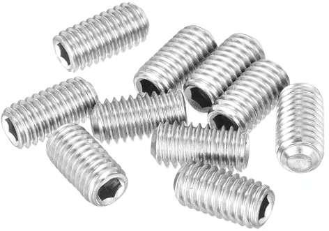 QUARKZMAN Viti A Testa Cieca Esagonale,10Pz 3/8x3/4- Acciaio Inox 304 Viti A Testa Cieca Esagonali A Punta Tazza Senza Testa,Per Riparazione Strumenti Compatti, Macchinari (Argento)