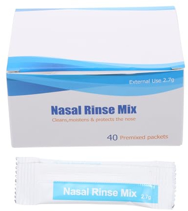 SWETRACE 40 Bustine di Sale per Lavaggio Nasale 2,7g, Soluzione Salina Isotonica per Adulti, Confezione per Pulizia Quotidiana del Naso, Uso Facile senza Sprechi, Supporto