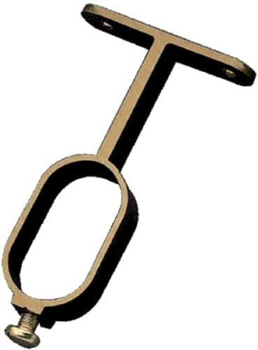 Amig - Pack de 2 Soportes Laterales para Tubos de Armario - Bases para Barras del Vestidor - Adecuadoes para Colgar y Organizar Ropa - Aluminio - 30 x 15 x 45 mm - Bronce