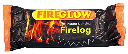 FIREGLOW 30 Instant Lighting Firelogs, SOLID FIRE FUEL, Wax and Sawdust, Unflavored, Fireplace Fuel, Firelog, Block