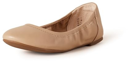 Amazon Essentials Women's Belice Ballet Flat, Beige, 4 UK