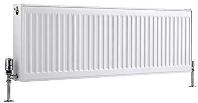 Milano Compact White Type 22 Horizontal Double Panel Convector Radiator - 400mm x 1200mm