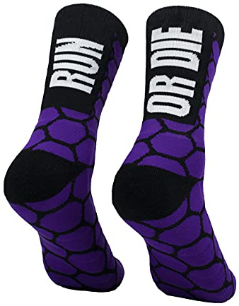 PERRO LOCO CLOTHES Chaussettes de Course compressives avec Renfort au Niveau des Orteils, des Orteils et du Talon. Édition limitée. (FR/ES, Numérique, 37, 39, Taille normale, Taille normale, Violet)