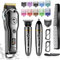 Hatteker Haarschneidemaschine Haarschneider Pflegesets Barttrimmer Bartschneider Herren T-förmiger Trimmerkopf Schnurrbart Nase Ohr Körper Präzisionstrimmer Groomer Multigroom IPX7 Wasserdicht