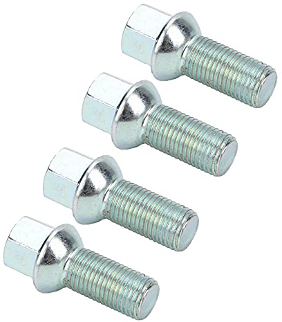 Vis à Métaux 4 Pièces de Moyeu et Boulon de Roue en Fer M14x1.5 - Accessoires de Filetage Compatibles avec A3/A4l/A5/A6/A8 Q3/Q5