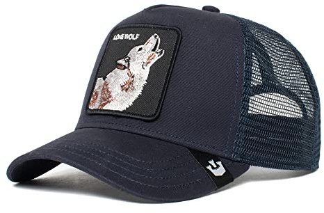 Goorin Bros. The Farm Trucker-Kappe aus Netzstoff für Damen und Herren, Marineblau (Lone Wolf), Einheitsgröße