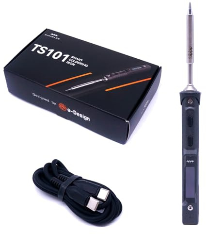TOOLSAVING MINIWARE TS101 Soldering Iron 90W PD 65W DC Pocket-Size Digit Smart Programmable Welding Iron Station Kit with Original B2 Tips