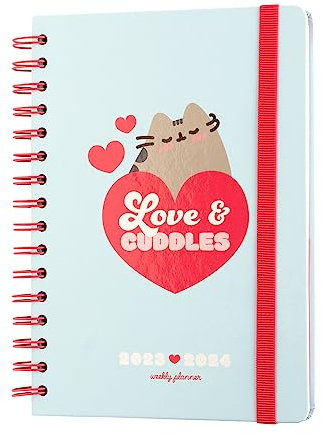 Grupo Erik Schulplaner 2023 2024 A5 Pusheen Cat Purrfect Love Kalender 2024 Buchkalender - Terminkalender 2024 A5 Schulplaner 2023 2024 Schüler und Studierende - Schülerkalender 2023 2024 Ringbuch A5